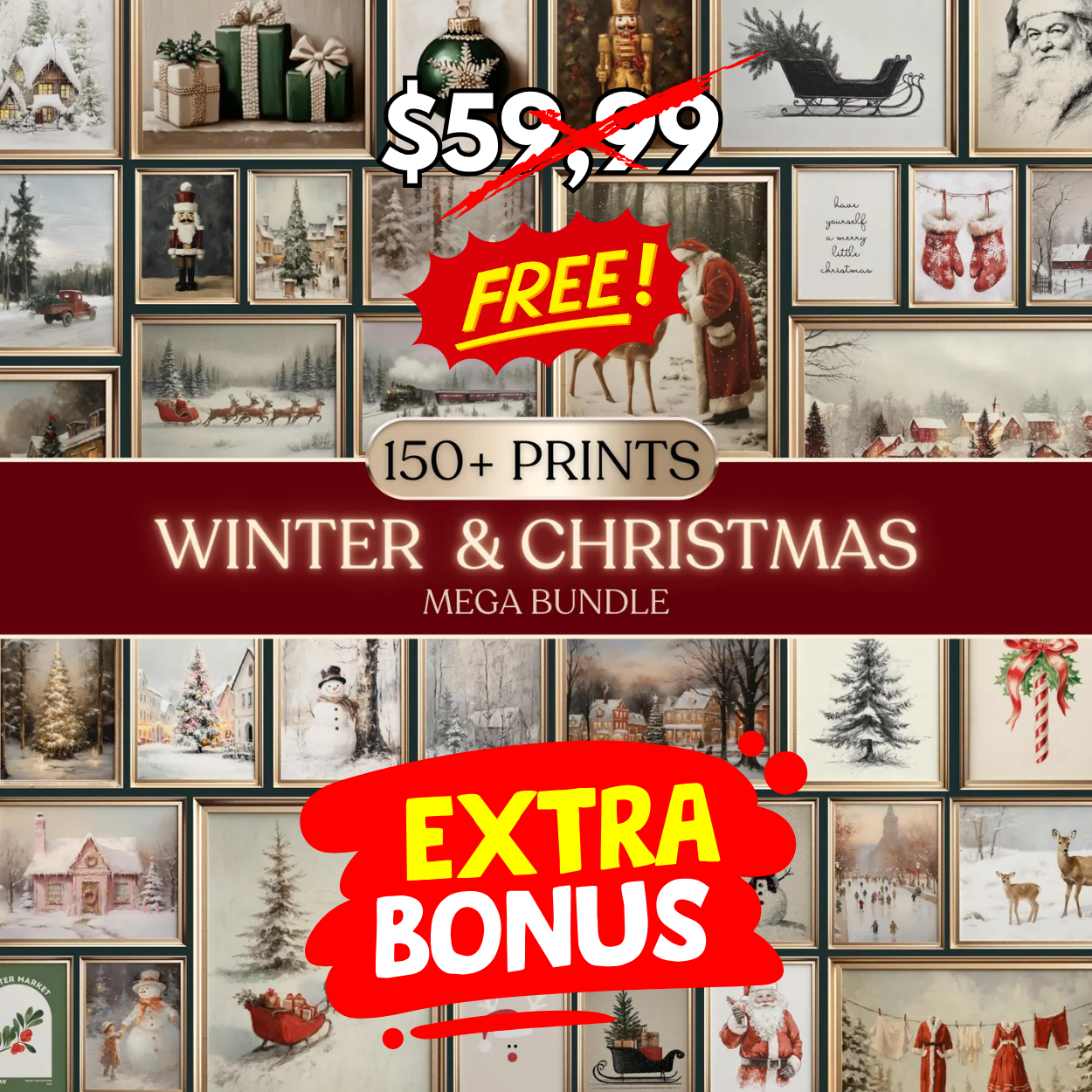 5,000 Halloween Wall Art Prints Bundle