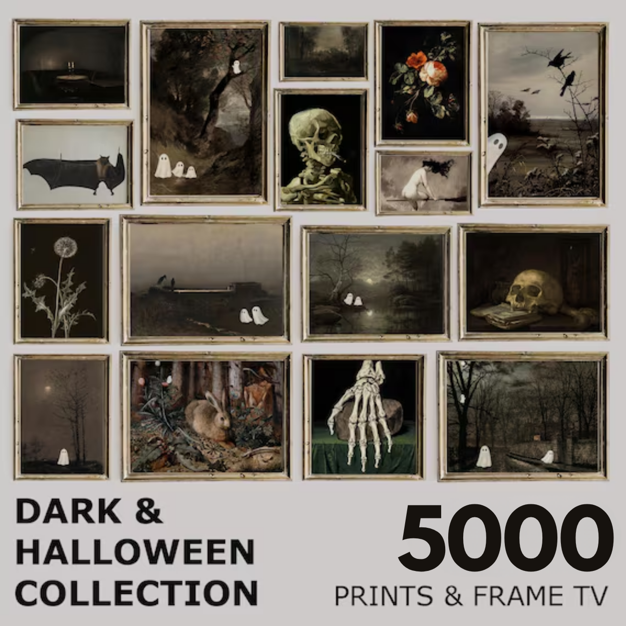 5,000 Halloween Wall Art Prints Bundle